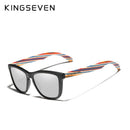 KINGSEVEN Original Design Multi Color Wood Sunglasses Men 2020 Handmade Luxury Fashion Women Mirror Sun Glasses Oculos de sol