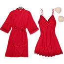 Sexy Womens Night Robe Strap Top Pajamas Suit Summer Two Piec Sleepwear Sets Casual Home Wear Nightwear Sleep Kimono Bath Gown
