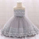 2022 Baby Girl Party Dresses Newborn Baby Baptism Dress For Girls Birthday Princess Clothes Beading Infant Wedding Dress