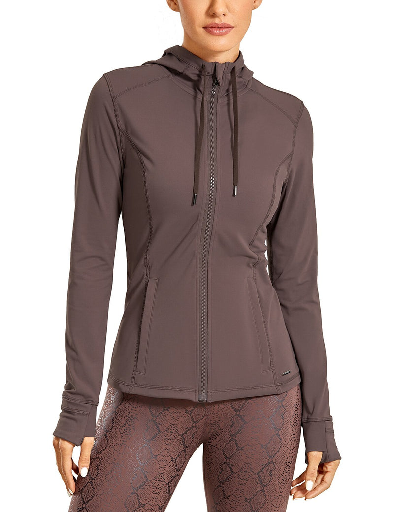 Sportbekleidung Damen Sportjacke Damen matt gebürstet Full Zip Hoodie Mäntel Oberbekleidung mit Kapuze Workout Sportjacken Taschen