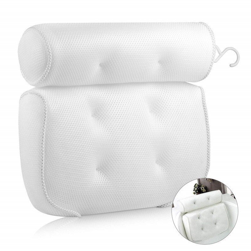 SPA Bath Pillow Soft Thickened Headrest Bathtub Pillow With Backrest Suction Cup Neck Cushion Bathroom Accessories Take a nap