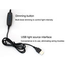 Zerouno Led book Lamp clip Reading Light USB Power black Flexible hose table Desk Headboard home study dimmable bright 5V ring