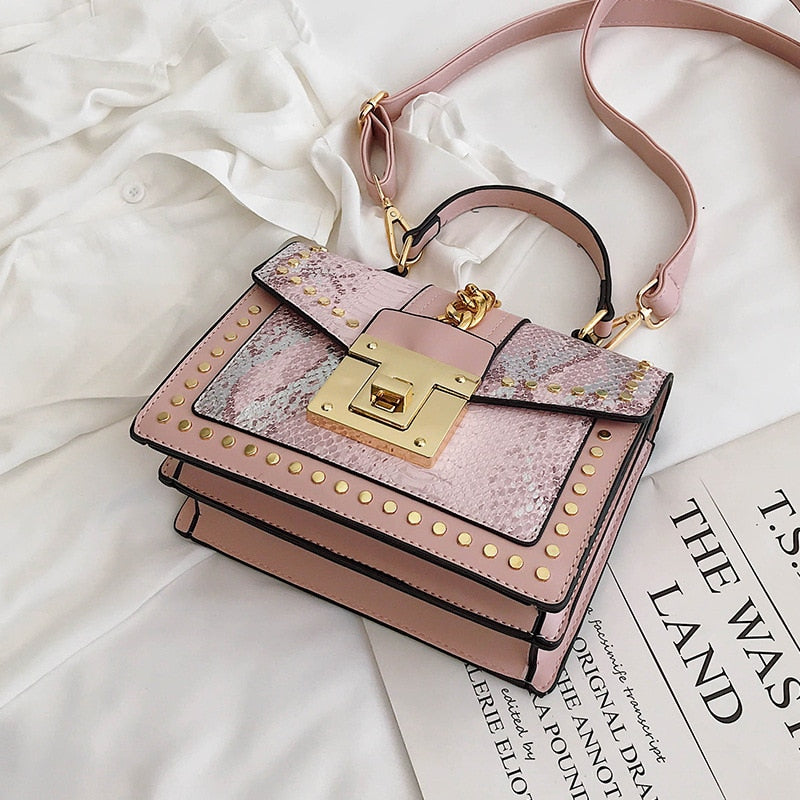 Elegant Sequins ladies handbag small 2022 new rivet Women&