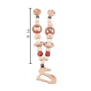 1 Juego de sonajeros para cochecito de bebé, cuna colgante de elefante de dibujos animados, Clip de madera para cochecito de bebé, campana colgante para cuna, juguetes para regalos de cumpleaños infantiles