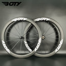BOTY white decals 700C Road bike light carbon wheels 50mm depth 25mm width clincher/Tubular Bicycle carbon wheelset with R36 hub