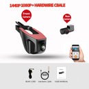 Sameuo U680 Hidden Car Dvr Dash cam Wifi Front and Rear Camera HD 1440P 1080P loop record APP control record the driving process