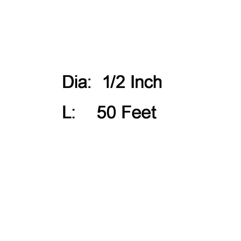 Cuerda de amarre de nailon trenzado doble, línea de muelle negra, cuerda de ancla, líneas de muelle ultrafuertes, 16,5 pies, 25 pies, 50 pies