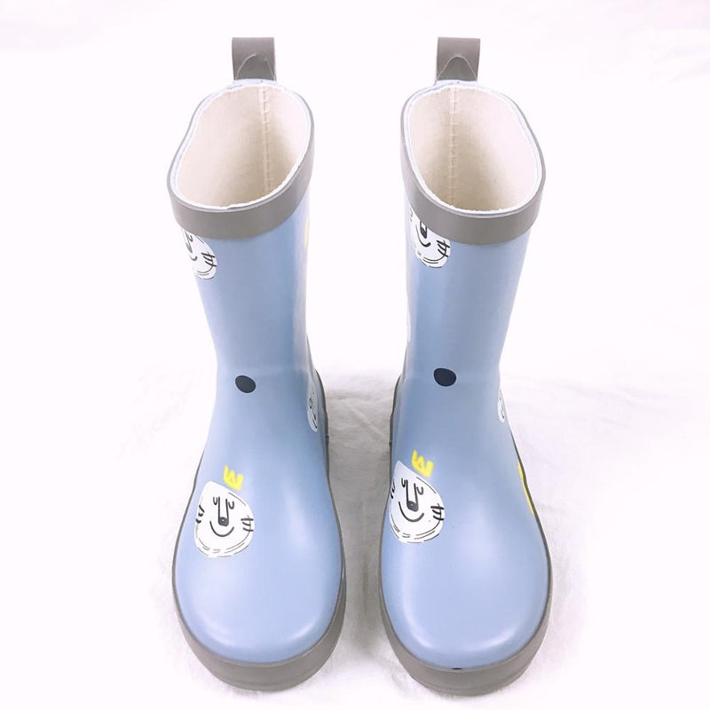 Zapatos de lluvia para niños y niñas, botas de goma con estampado de dibujos animados bonitos para niños, zapatos de agua impermeables para bebés Kalosze Dla Dzieci