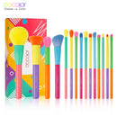 Docolor Colorful Makeup brushes set Cosmetic Foundation Powder Blush Eyeshadow Face Kabuki Blending Make up Brushes Beauty Tool