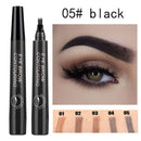 5-color four-pronged eyebrow pencil eyebrow brush split liquid waterproof long-lasting eyebrows enhancer pencil eyebrow shadow