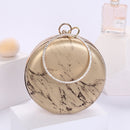 2022 Women handmade round designer evening bag simple PU leather handbag female Clutches Chain Shoulder Bags M1141