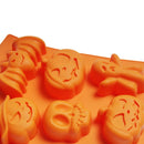 1pcs 6 Grids Pumpkin Bat Skull Ghost Shape Halloween Silicone Mold Candy Chocolate Pudding Mold for Halloween Party Decoration