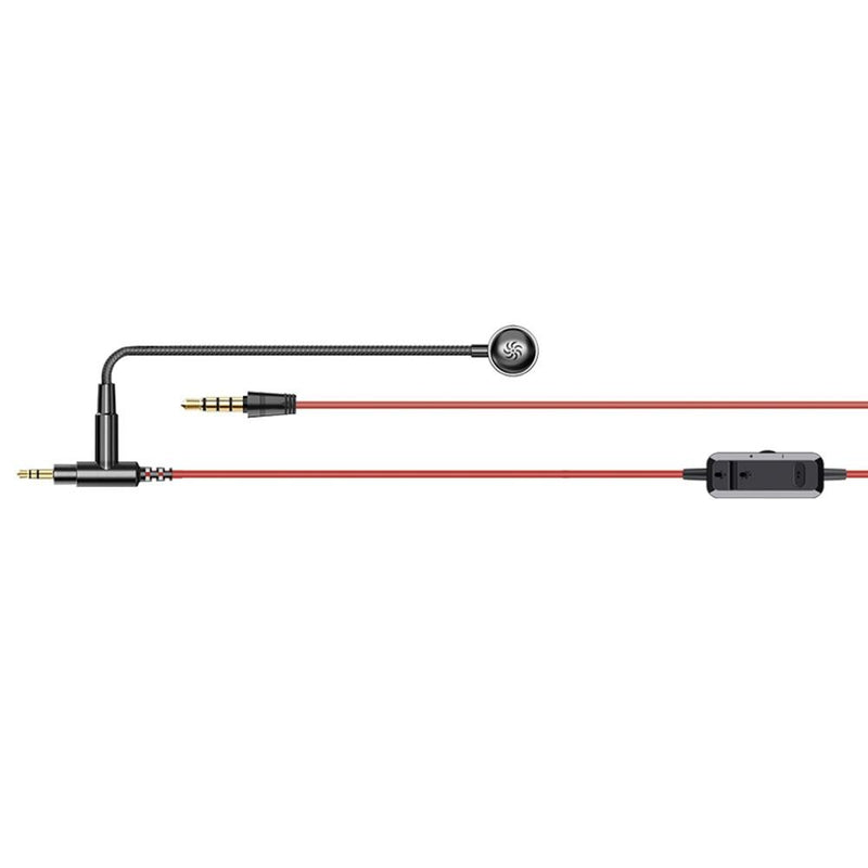 Oneodio 3,5-mm-Aux-Audiokabel mit Noise-Cancelling-Boom-Mikrofon, Lautstärkeregler, Mikrofon, Ein-Knopf-Stummschaltung für Oneodio-Kopfhörer, 2 m