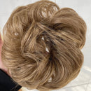 Tinashe Beauty banda elástica con cabello desordenado moño Scrunchy Chignon con banda elástica Messi postizos Donut para mujeres y niños