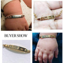 Vnox Anti Allergy Stainless Steel Bracelets for Baby Babi Customize Name Birth ID Bar Personalized Girls Boys Child Unique Gift