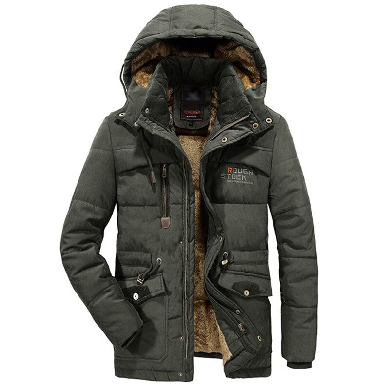 Nueva chaqueta de invierno a la moda para hombre, prendas de vestir gruesas e informales, Parkas a prueba de viento para hombre, abrigo cálido de terciopelo de talla grande 6XL 7XL 8XL