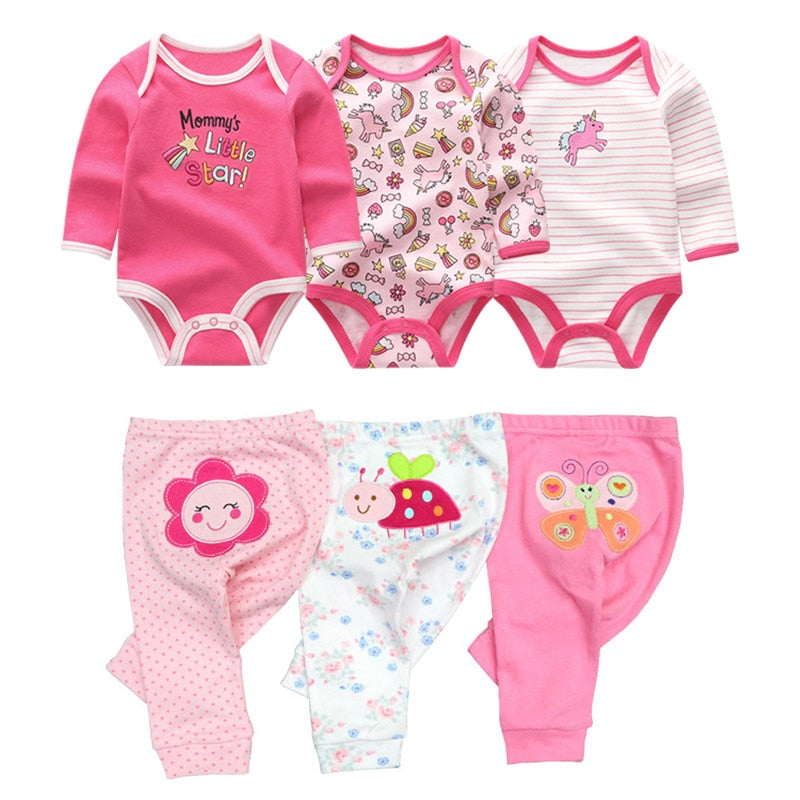 2022 Baumwolle Baby Mädchen Kleidung Bodysuits + Hosen Baby Sets Neugeborene Kleidung Sets Herbst Winter Baby Boy Kleidung Roupa de bebe