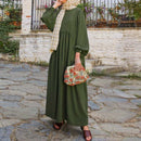 Retro Muslim Dress Women Long Puff Sleeve Abaya Turkey Hijab Dress ZANZEA Casual Solid Islamic Clothing Dubai Sundress Robe