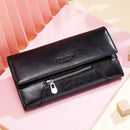 KAVIS Genuine Leather Women Wallet New Style Female Portomonee Fashion Money Bags Zipper Card Holder Handy Perse High Capacity