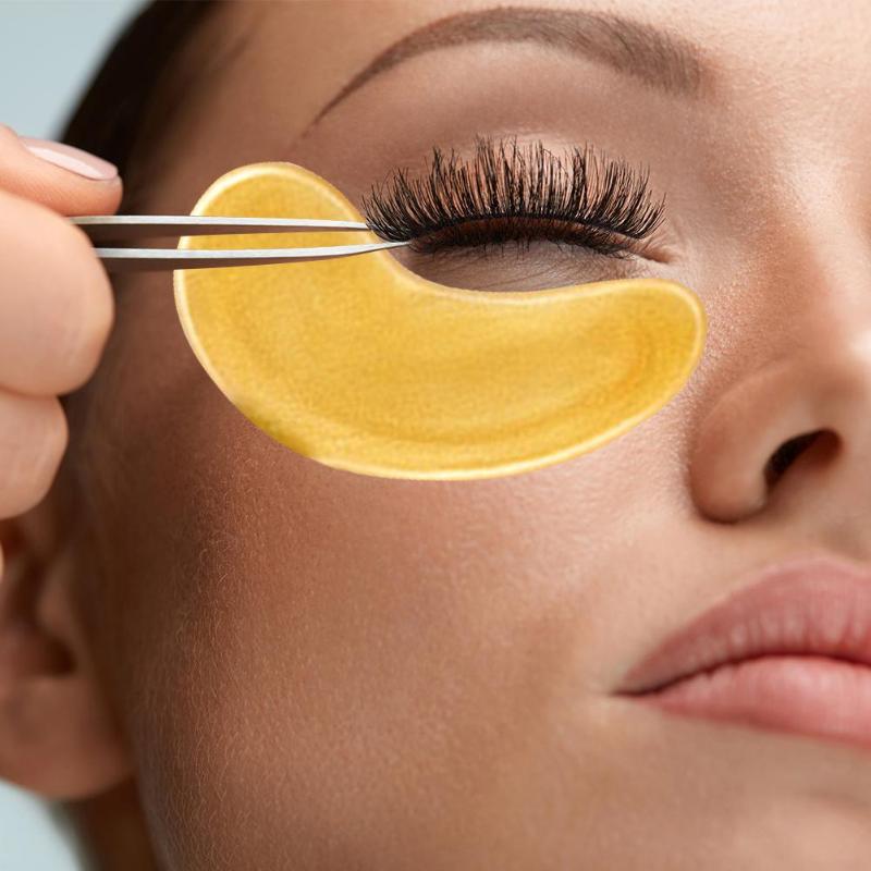 60 uds cristal colágeno oro polvo máscara de ojos antienvejecimiento círculos oscuros acné parches de belleza para el cuidado de la piel de los ojos cosméticos coreanos