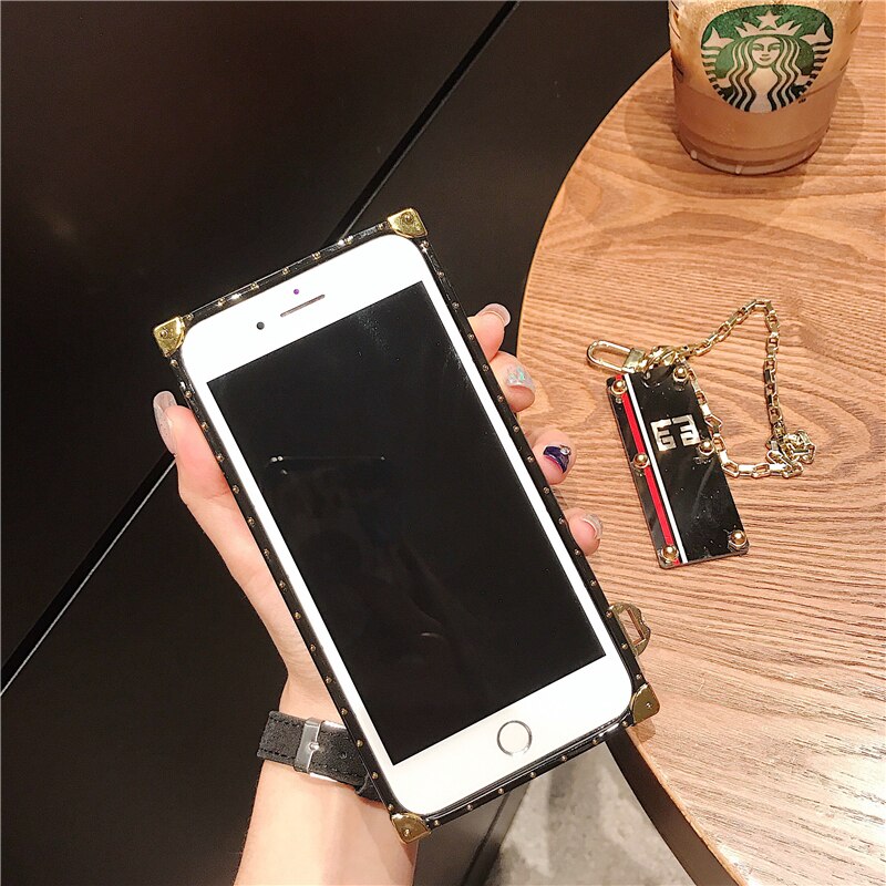 Luxury fashion brand square high quality Phone case For iPhone 13 11 12 14 Pro XS Max X XR 7 8 Plus Samsung S22 21 20 Plus Cover