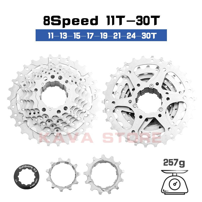 SUNSHINE Road Bike Freewheel 11-25T/28T/32T/34T/36T Bicycle Flywheel 8/9/10/11/12S Speed Cassette Sprocket for Shimano HG K7