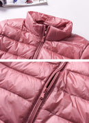Winter Frauen Ultraleichte Dünne Daunenjacke Weiße Ente Daunenjacken Volle Hülse Warmer Mantel Parka Weibliche Tragbare Outwear