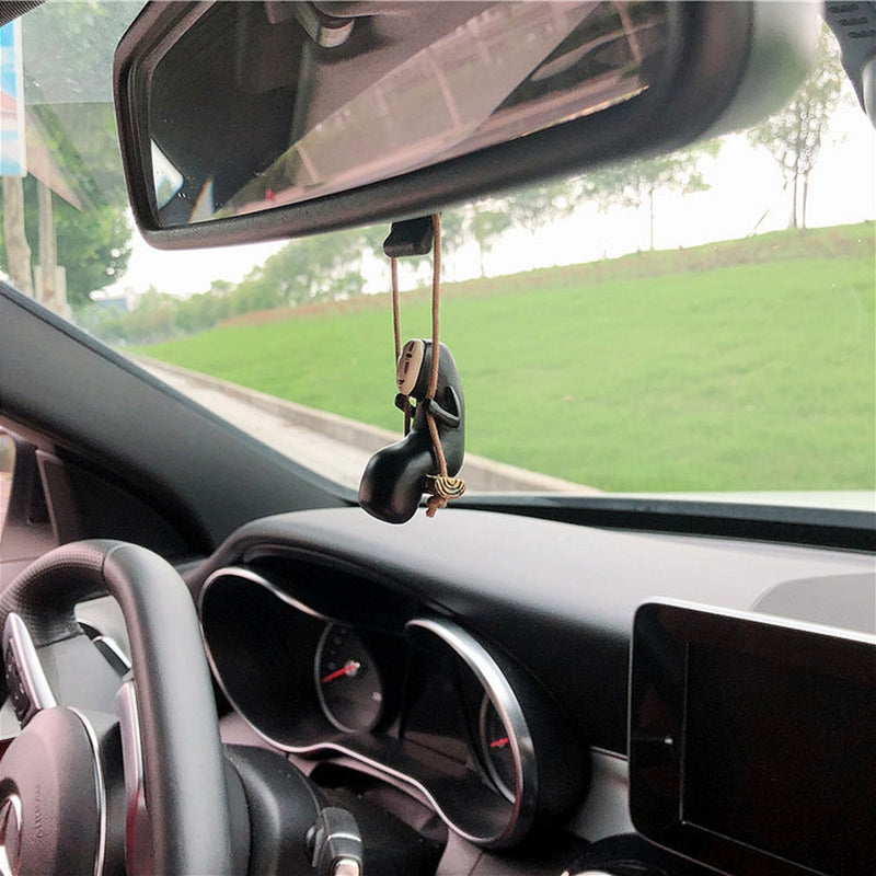 Adornos colgantes de coche lindo Anime sin rostro espejo retrovisor de coche masculino colgante de automóvil suspensión colgante accesorios de decoración