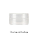 50 Uds tarro de plástico envases cosméticos vacíos botes transparentes con tapa tapa blanca caja de crema contenedor lata Frosty 3g 5g 10g 30g 50g 100g