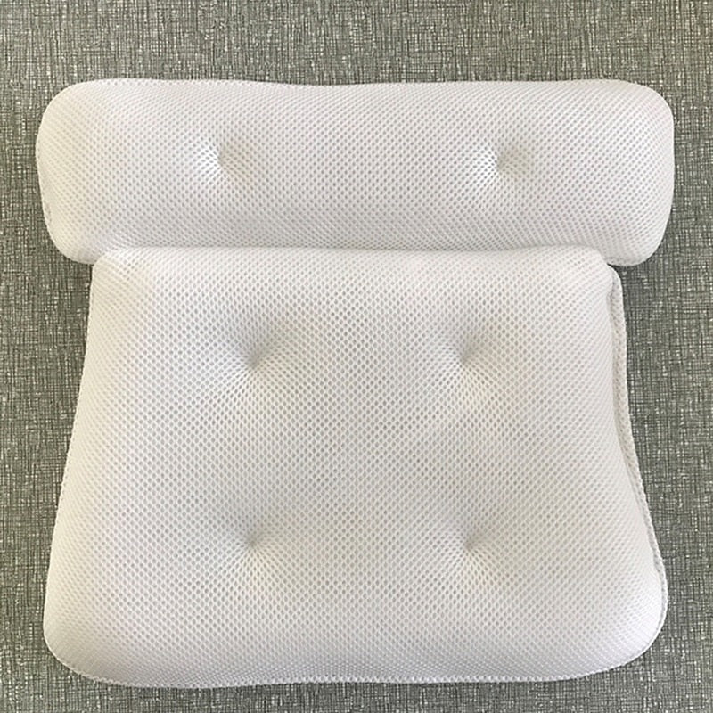 Almohada de baño antideslizante para SPA con ventosas para bañera, soporte para la espalda y el cuello, almohadas para reposacabezas, cojín grueso para el hogar, accesorio para jacuzzi