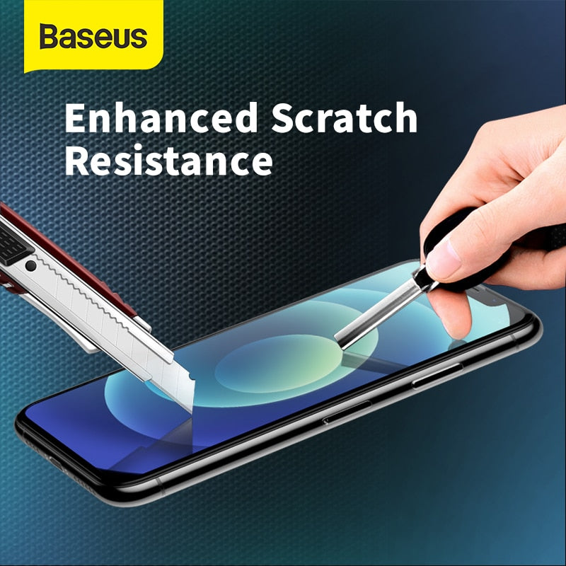 Baseus Tempered Glass For iPhone 14 13 12 11 Pro Max X XS Screen Protector For iPhone 14 Plus Glass Full Cover Screen Protectors