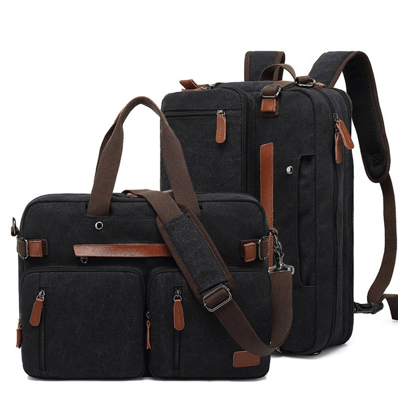 Bolso de trabajo de lona para hombre, maletín de viaje, bandolera multifunción, bolso grande, informal, de negocios, para ordenador portátil, bolsillo XA284ZC