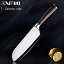 XITUO Kitchen knife Chef Knives 1-5PCS Japanese High Carbon Stainless Steel Cleaver Vegetable Santoku Knife Utility Slicing Tool