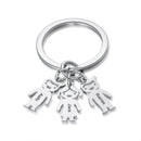 JewelOra Personalized Name Stainless Steel Children Charm Keychain Customized Engrave Boy/Girl Charms for Women Ladies