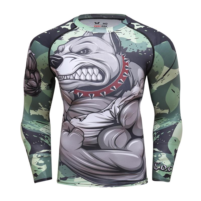 MMA T-Shirt Herren Rashguard Jiu Jitsu Bjj T-Shirt Langarm Fitness Muay Thai Boxsport Pullover Mma Rashguard Boxtrikot