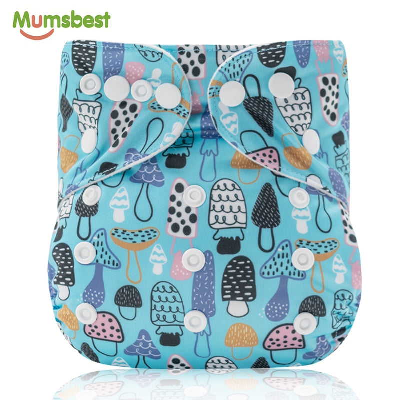 [Mumsbest] Washable Baby Coth Diaper Kids Panties Ecological Reusable  Unisex MCN Boys Girls Pocket Nappy Cover 3-15kg 3-15KG