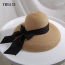 The Riviera | Hepburn-Style Wide-Brim Straw Sun Hat with Bow
