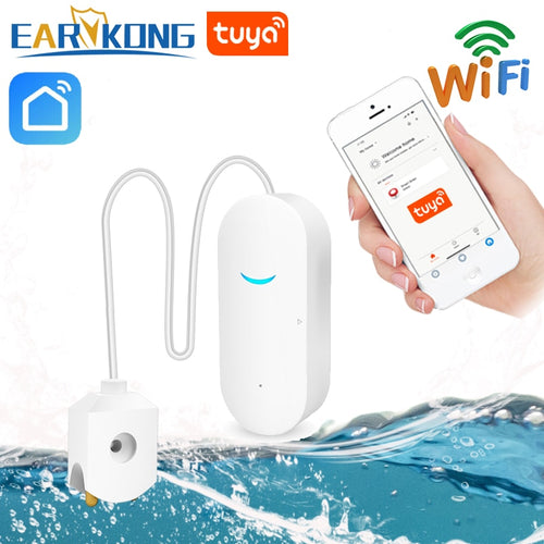 EARYKONG Tuya WiFi Wasserleckagesensor Unabhängiger Flüssigkeitsleckalarm 4 Versionen verfügbar Einfache Installation