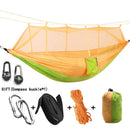 Camping/garden Hammock with Mosquito Net Outdoor Furniture 1-2 Person Portable Hanging Bed Strength Parachute Fabric Sleep Swing