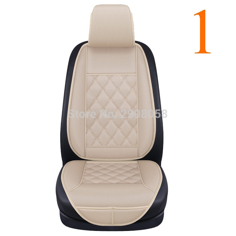 Waterproof Leather Car Seat Cover Protector Mat Universal Front Backret Breathable Car Van Auto Seat Cushion Protector Pad