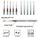 Eval 7/5pcs Travel Art Paint Brush Set Nylon Hair Painting Brush Portable Acrylic Brush for Oil Watercolor Gouache Painting Tool