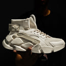 ¡Novedad de otoño 2022! Zapatillas de deporte Beige de alta calidad para hombre, zapatos gruesos para hombre, Zapatillas de tenis informales de talla grande a la moda con amortiguación