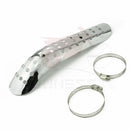 Black /Chrome Motorcycle Curved Exhaust Muffler Pipe Heat Shield Cover Guard Protector Universal for Honda Harley