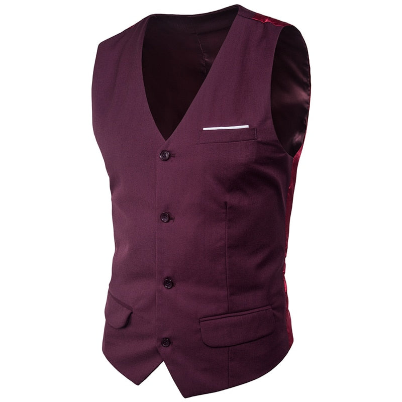 Black Suit Vest Waistcoat Men 2020 Brand New Slim Fit V Neck Dress Vests Mens Formal Business Wedding Tuxedo Chaleco Hombre 6XL