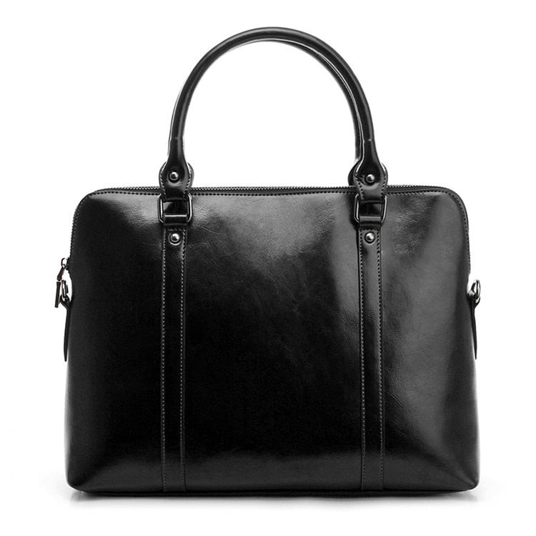 New Genuine Leather Briefcase For Woman Laptop Computer Bag Women&