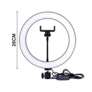 Dimmable Ring Light Selfie LED Round Lamps USB With Phone Holder 1.6M Tripod Stand For Tiktok Video Light Makeup Photography Set
