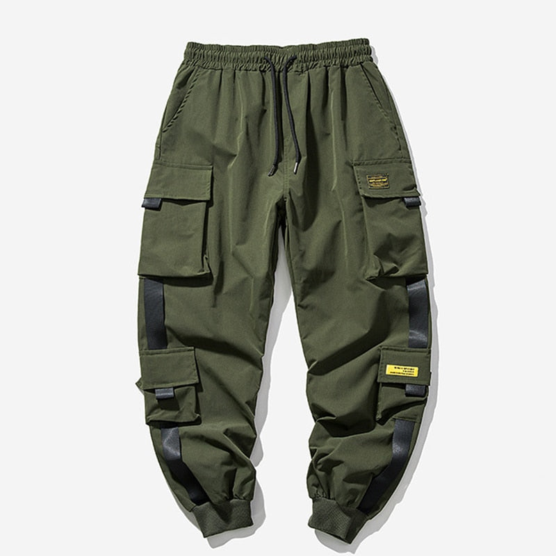 Pantalones Cargo negros para hombre, ropa informal estilo Hip Hop, pantalones bombachos para correr, pantalones de chándal Harajuku informales para hombre, novedad de verano 2021, pantalones para hombre