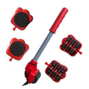 Furniture Mover Tool Transport Lifter Heavy Stuffs Moving Wheeled Roller Bar Set