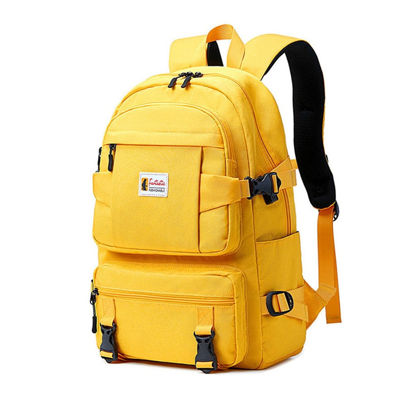 Fashion Yellow Backpack Children School Bags For Girls Waterproof Oxford Large School Backpack For Teenagers Boys Schoolbag