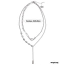 European and American retro portrait of exaggerated thick chain necklace double personality chain hip-hop neck chain short colla